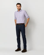 Load image into Gallery viewer, Spread Collar Sport Shirt in Lavender Corduroy
