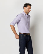 Load image into Gallery viewer, Spread Collar Sport Shirt in Lavender Corduroy
