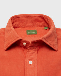 Spread Collar Sport Shirt in Ginger Corduroy