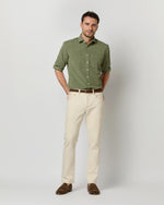 Load image into Gallery viewer, Spread Collar Sport Shirt in Moss Corduroy
