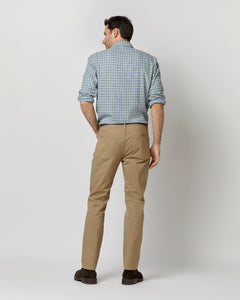 Spread Collar Sport Shirt in Spruce/Delft/Bone Tattersall Flannel