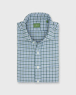 Load image into Gallery viewer, Spread Collar Sport Shirt in Spruce/Delft/Bone Tattersall Flannel
