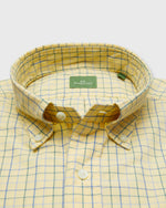 Load image into Gallery viewer, Button-Down Sport Shirt in Yellow/Pine/Peri Tattersall Poplin
