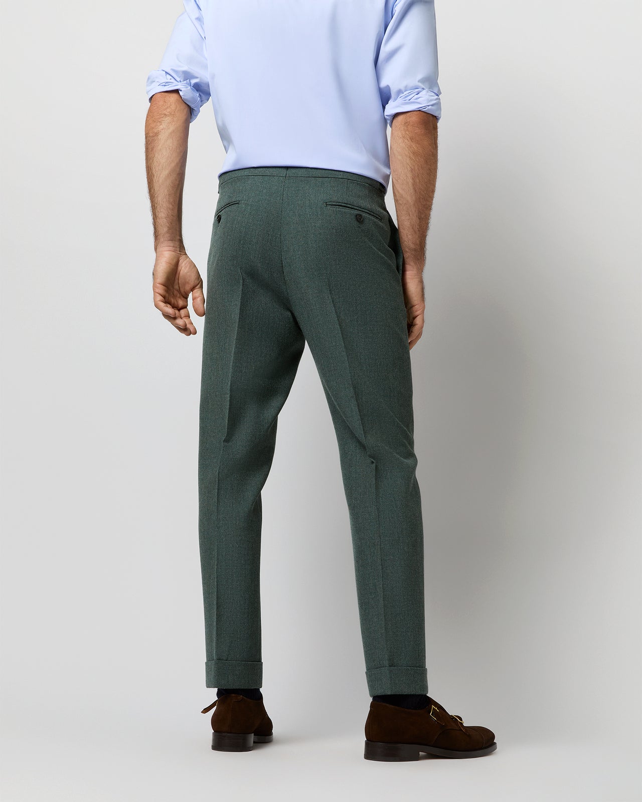 Side-Tab Dress Trouser in Meadow Country Cloth