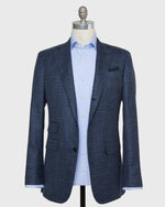 Load image into Gallery viewer, Virgil No. 2 Jacket in Navy/Blue/Green Check Twill
