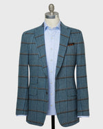 Load image into Gallery viewer, Virgil No. 2 Jacket in Blue/Grey/Mocha Windowpane Tweed
