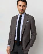 Load image into Gallery viewer, Virgil No. 2 Jacket in Brown/Blue Check Brushed Hopsack
