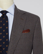 Load image into Gallery viewer, Virgil No. 2 Jacket in Brown/Blue Check Brushed Hopsack
