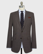 Load image into Gallery viewer, Virgil No. 2 Jacket in Brown/Blue Check Brushed Hopsack
