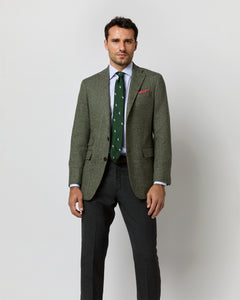 Kincaid No. 3 Jacket in Moss Mix Herringbone Tweed