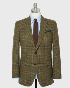 Virgil No. 2 Jacket in Olive/Brown Plaid Tweed