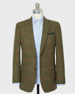 Virgil No. 2 Jacket in Olive/Brown Plaid Tweed