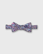 Load image into Gallery viewer, Silk Bow Tie in Blue/Fuchsia Bernadette Paisley
