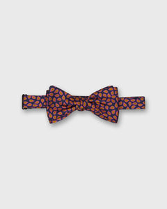 Silk Bow Tie in Navy Morrell Pine