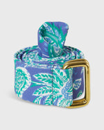 Load image into Gallery viewer, D-Ring Belt in Blue Kiawah Paisley
