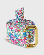 Load image into Gallery viewer, D-Ring Belt in Pink Emma &amp; Georgina Liberty Fabric

