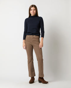 Kendall Flare 5-Pocket Jean in Mink Stretch Cord