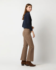 Kendall Flare 5-Pocket Jean in Mink Stretch Cord