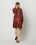 Load image into Gallery viewer, Maggie Dress in Chocolate/Spice Fragile Blooms Liberty Fabric Silk Twill
