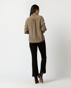 Natalia Blouse in Mink Silk Crepe de Chine