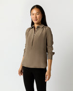 Load image into Gallery viewer, Natalia Blouse in Mink Silk Crepe de Chine
