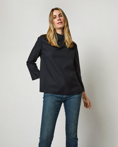 Reese Top in Ink Tropical Wool