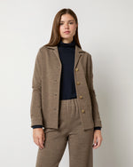 Load image into Gallery viewer, Sadie Shirt Jacket in Heather Mink Wool Interlock
