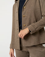 Load image into Gallery viewer, Sadie Shirt Jacket in Heather Mink Wool Interlock
