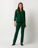 Load image into Gallery viewer, Camilla Top in Forest Double-Faced Stretch Wool Crepe
