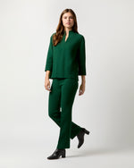 Load image into Gallery viewer, Camilla Top in Forest Double-Faced Stretch Wool Crepe
