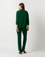 Load image into Gallery viewer, Camilla Top in Forest Double-Faced Stretch Wool Crepe
