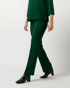 Camilla Top in Forest Double-Faced Stretch Wool Crepe