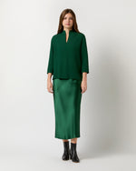 Load image into Gallery viewer, Camilla Top in Forest Double-Faced Stretch Wool Crepe
