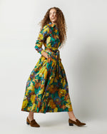 Load image into Gallery viewer, Classic Shirtwaist Maxi Dress in Multi Artists Bouquet Liberty Fabric
