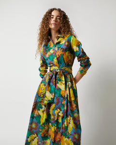 Classic Shirtwaist Maxi Dress in Multi Artists Bouquet Liberty Fabric