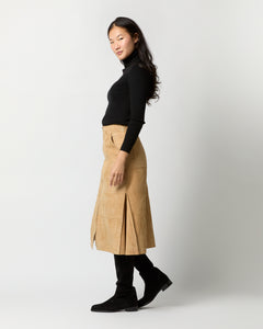 Elsa Riding Skirt in Camel Suede