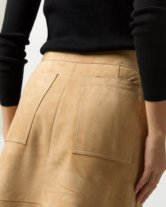 Elsa Riding Skirt in Camel Suede