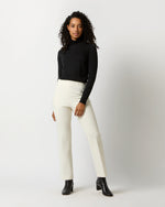 Load image into Gallery viewer, Fayette Flare Cropped Pant in Ivory Bi-Stretch Double-Faced Wool Blend
