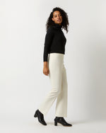 Load image into Gallery viewer, Fayette Flare Cropped Pant in Ivory Bi-Stretch Double-Faced Wool Blend
