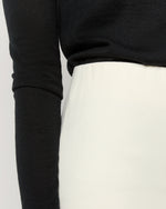 Load image into Gallery viewer, Fayette Flare Cropped Pant in Ivory Bi-Stretch Double-Faced Wool Blend
