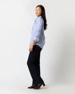 Load image into Gallery viewer, Frill Shirt in Blue Bengal Stripe Poplin
