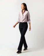 Load image into Gallery viewer, Frill Shirt in Lilac Silk Shantung
