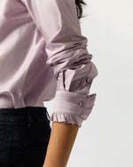 Load image into Gallery viewer, Frill Shirt in Lilac Silk Shantung
