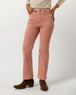 Load image into Gallery viewer, Kendall Flare 5-Pocket Jean in Rose Stretch Cord
