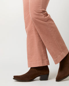 Kendall Flare 5-Pocket Jean in Rose Stretch Cord