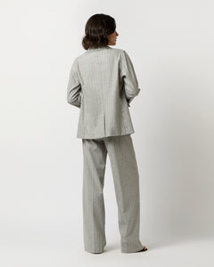 Maura Pull-On Pant in Grey Chalk Stripe Knit