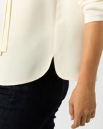 Load image into Gallery viewer, Pippa Top in Ivory Silk Crepe de Chine
