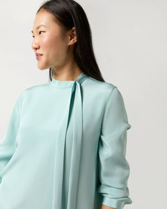 Pippa Top in Mist Silk Crepe de Chine