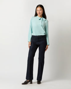 Pippa Top in Mist Silk Crepe de Chine