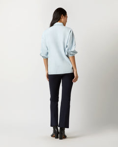 Volume Kimono Shirt in Sky Brushed Herringbone